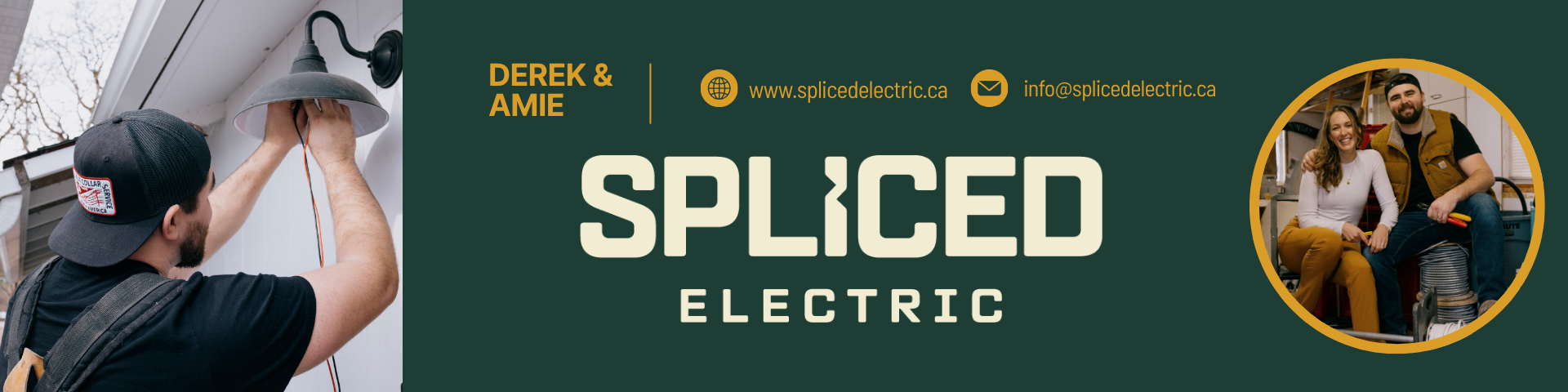 Cover Banner for Spliced Electric showing owners photos