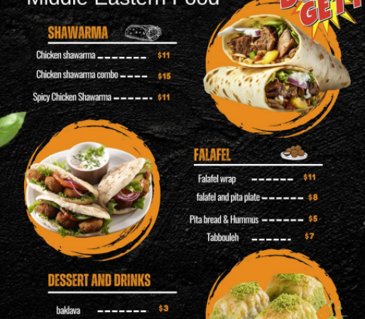 Tarboosh Menu Esquimalt